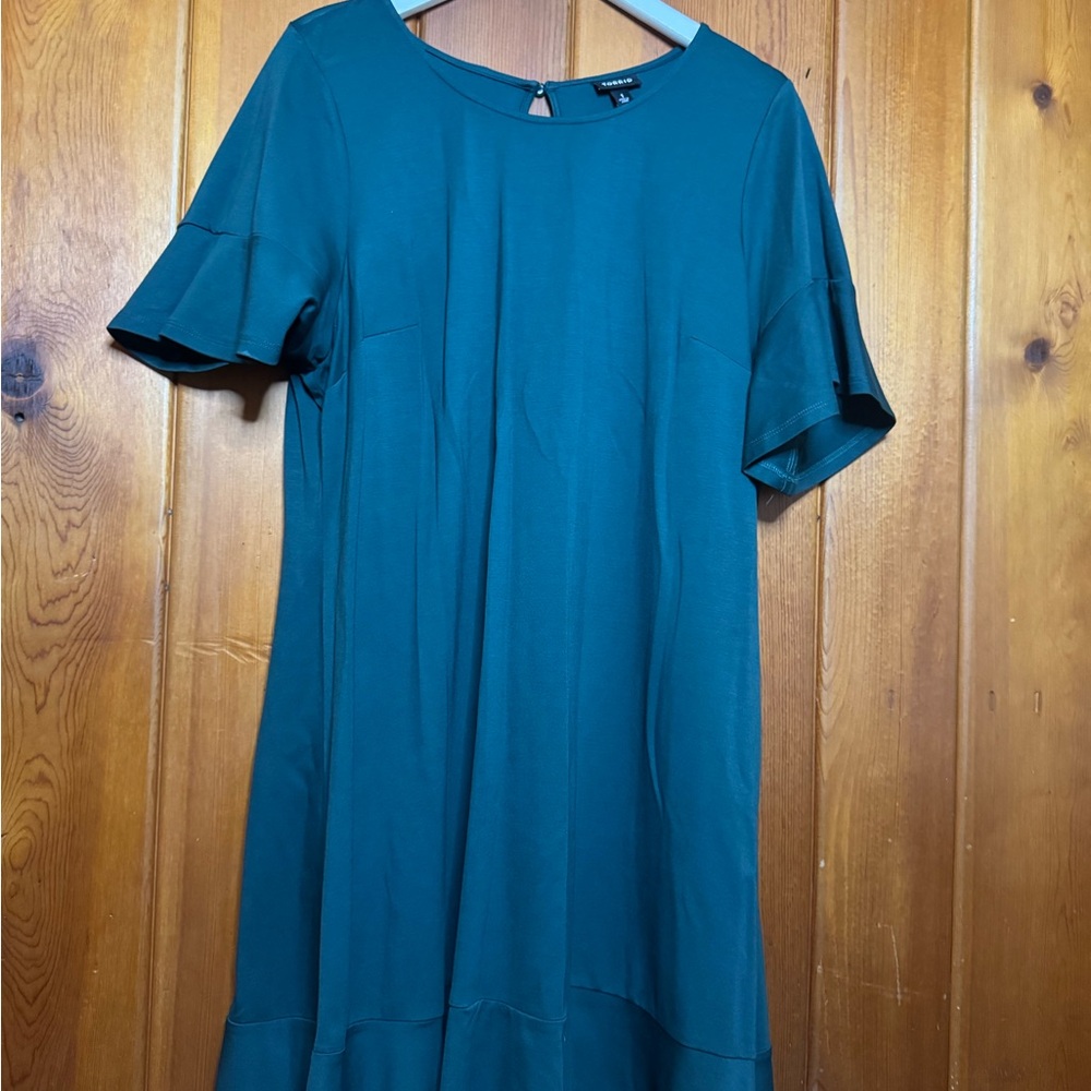 torrid Teal Midi Dress with Flutter Sleeves